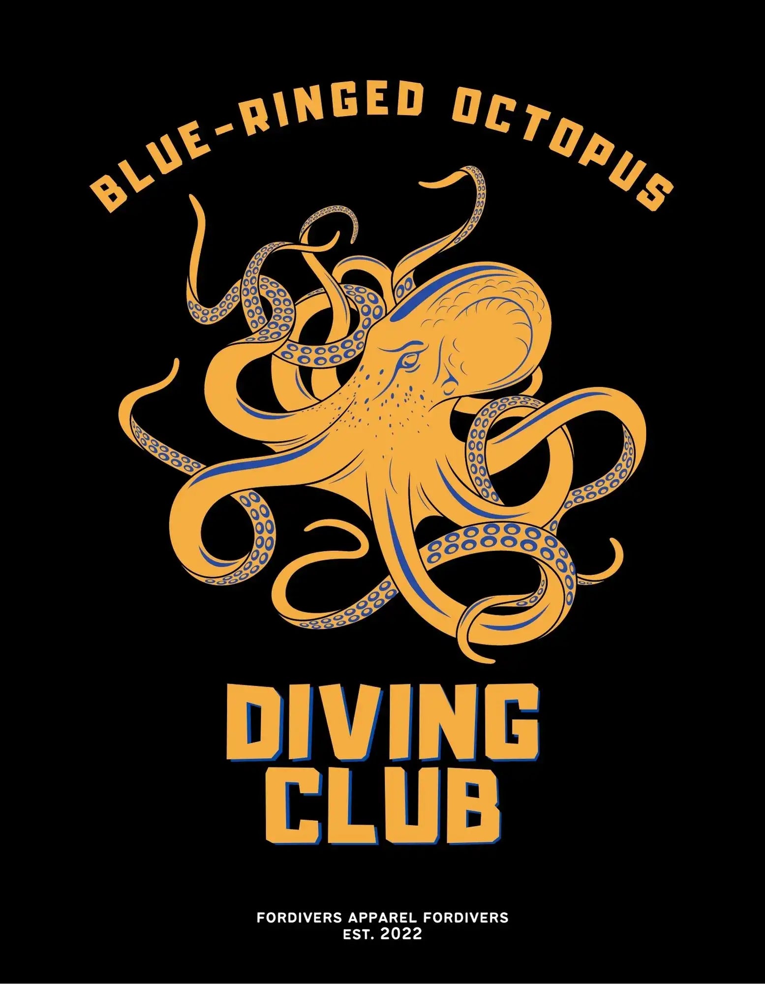 camiseta pulpo anillos azules