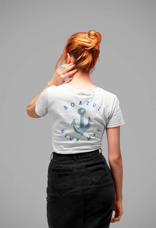 bo azul camiseta mujer ancla