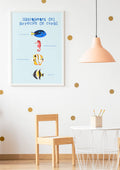 poster infantil peces arrecife de coral