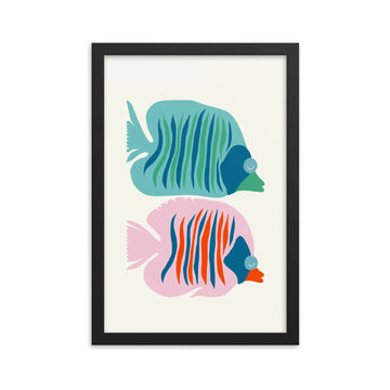 poster infantil peces mar