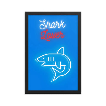 poster neon tibruón