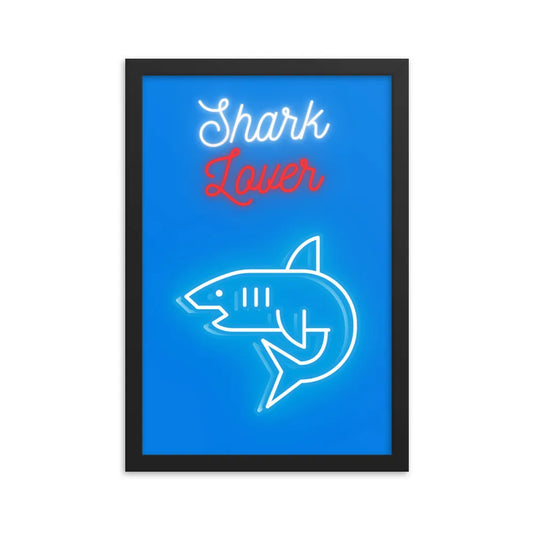 poster neon tibruón