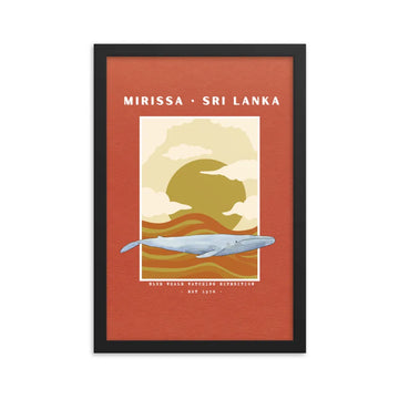 poster mirissa ballena azul