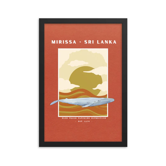poster mirissa ballena azul