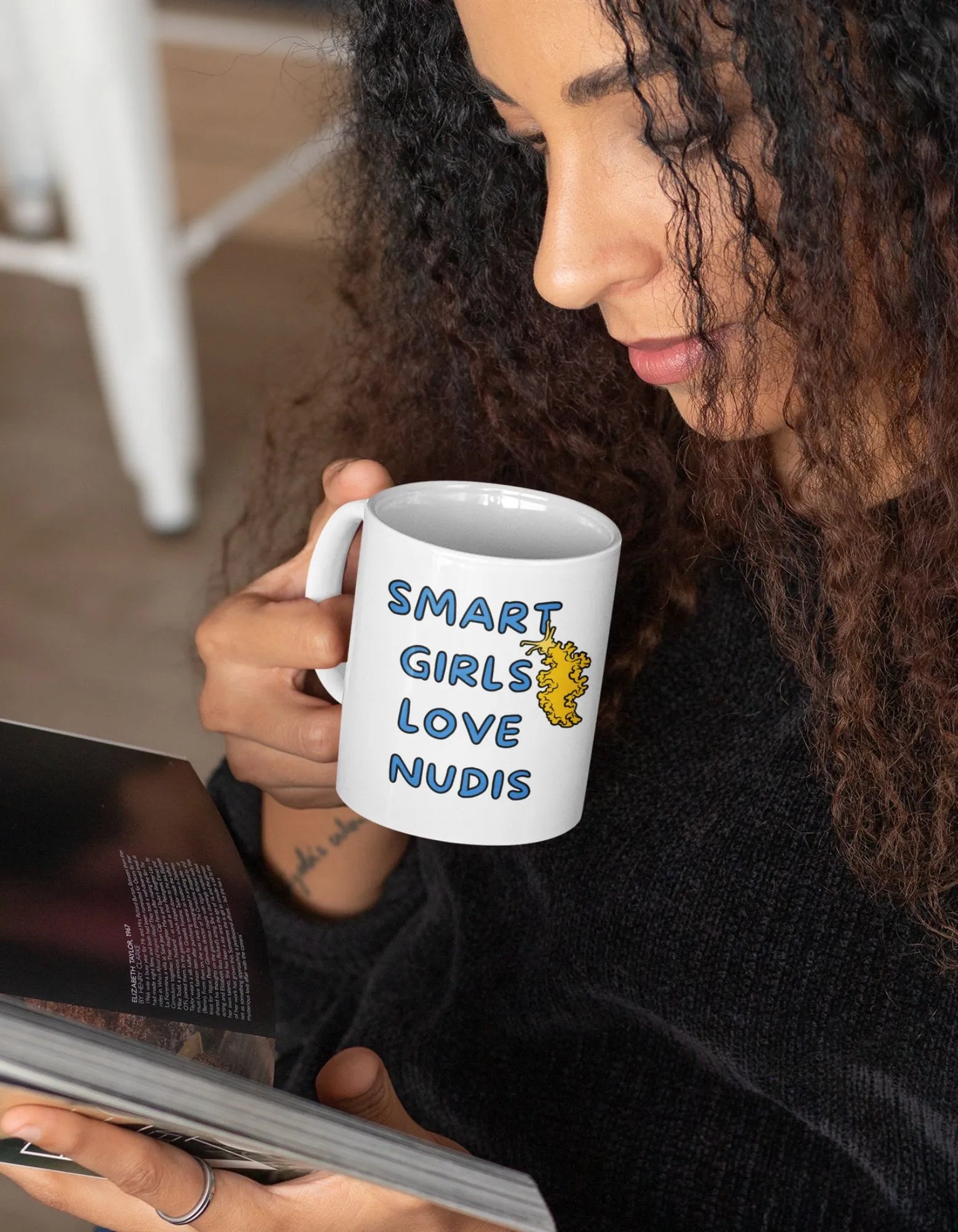 Nudibranch mug smart girls love nudis