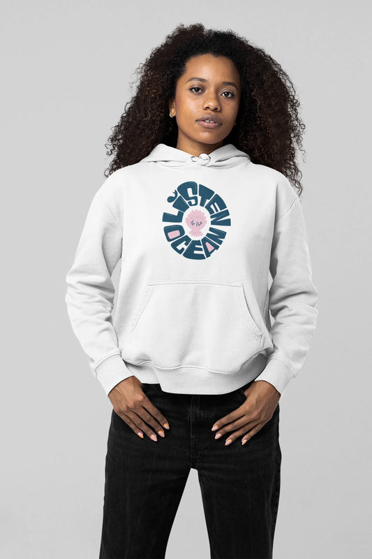 hoodie orgánica listen to the ocean