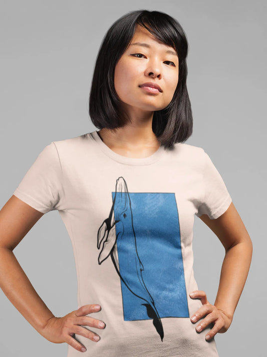 camiseta ballena azul para mujer pura libertad