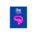 Poster Neon Ballena Stay Wild