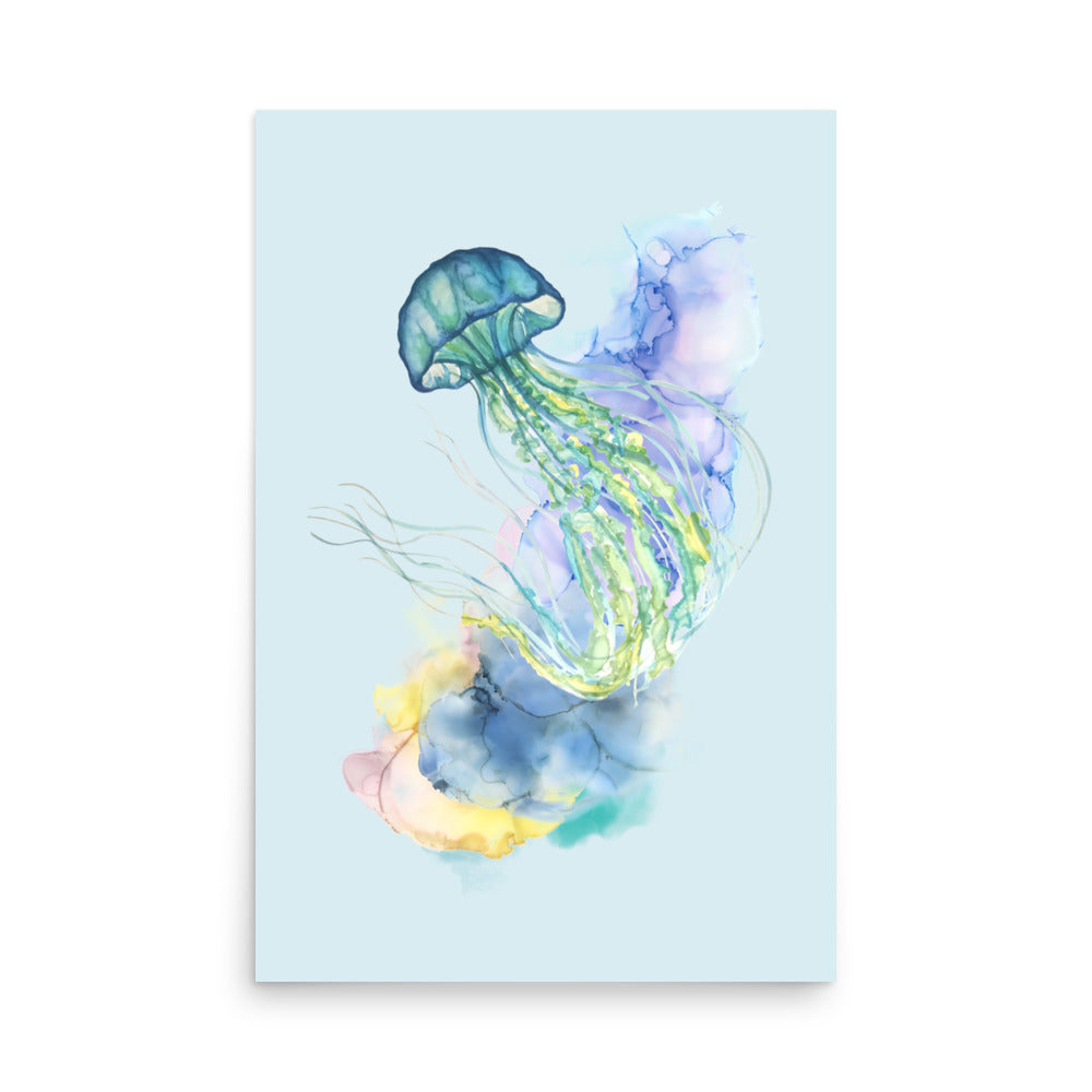 poster medusa acuarela