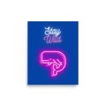 Poster Neon Ballena Stay Wild