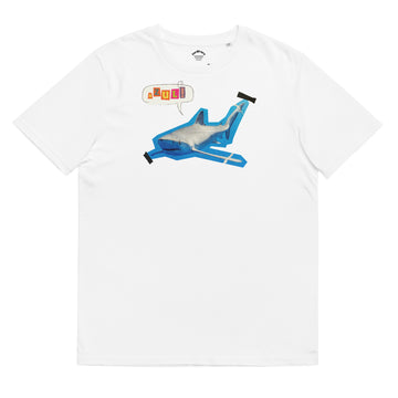 camiseta tiburón azul