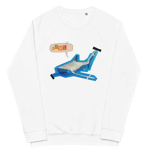 sudadera orgánica tiburón azul