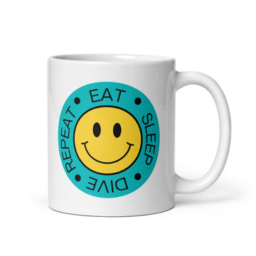taza buceadores eat sleep dive repeat