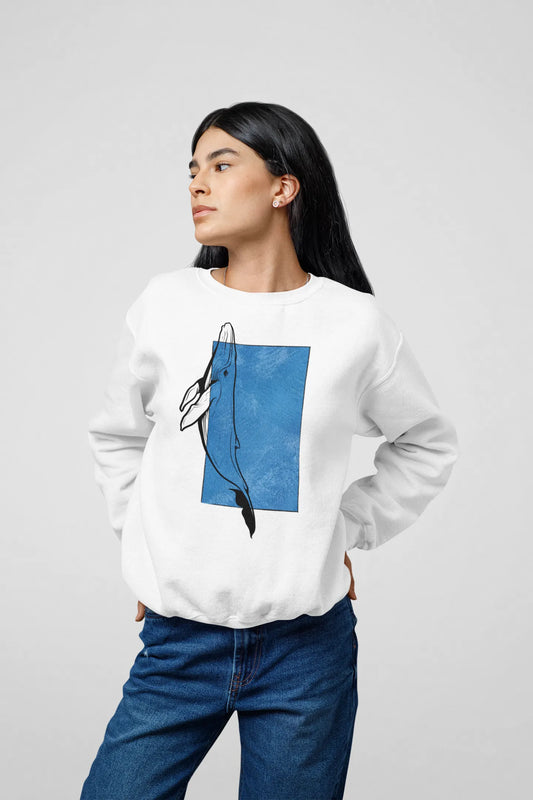 sudadera ballena azul libertad