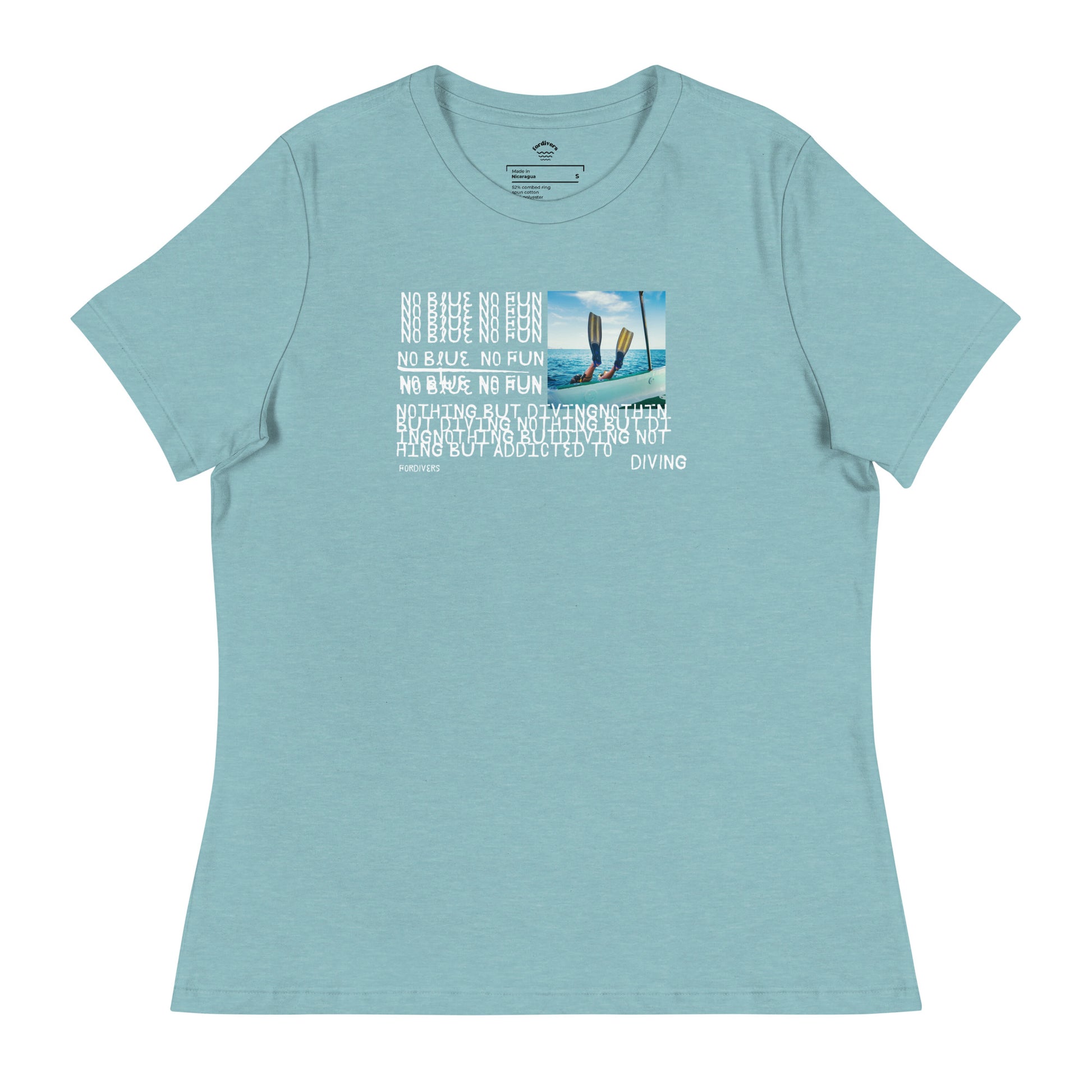 no blue no fun camiseta para buceadoras