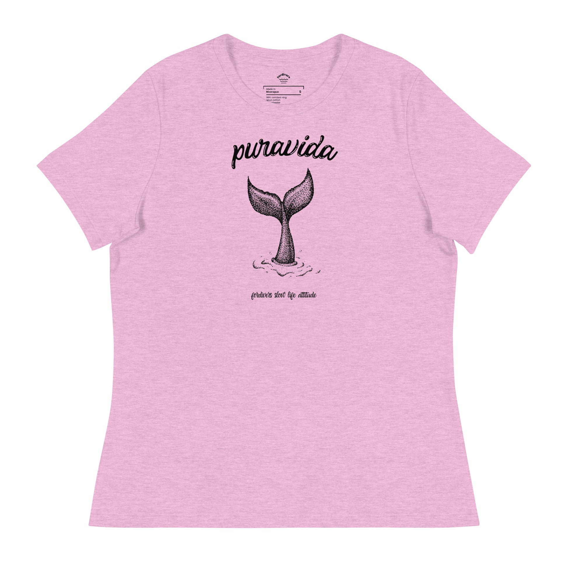 camiseta pura vida cola ballena