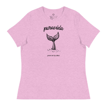 camiseta pura vida cola ballena