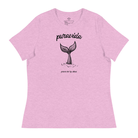 camiseta pura vida cola ballena