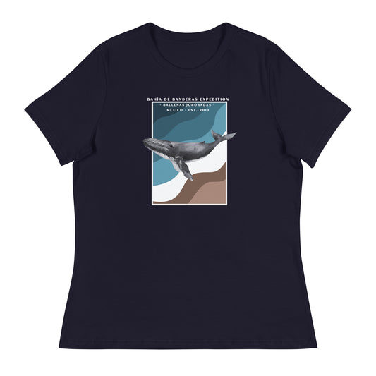 camiseta mujer ballena jorobada bahía de banderas