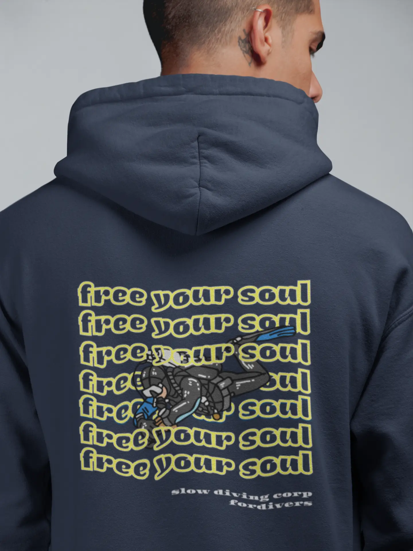 hoodie for divers free your soul