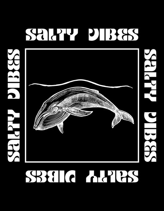 salty vibes whale hoodie