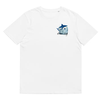 dream big white shark t-shirt