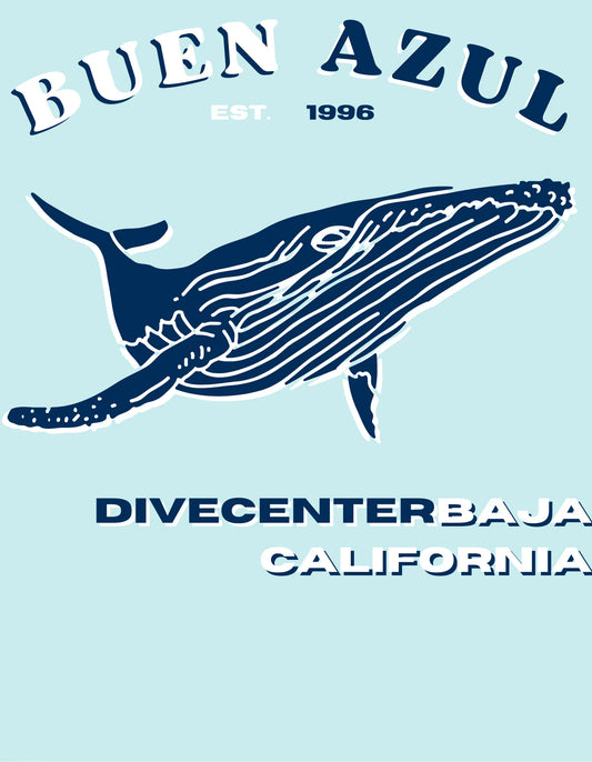 "Buen Azul" Whale Dive Center T-Shirt for Woman