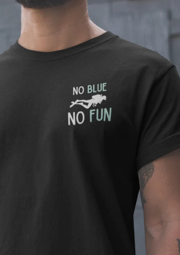 camiseta para buceadores no blue no fun