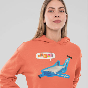 hoodie tiburón azul