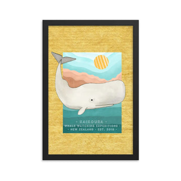 Póster Ballena Cachalote Kaikoura