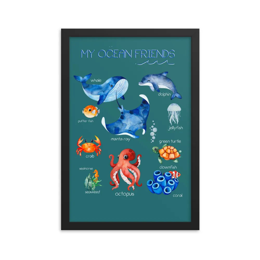 poster infantil my ocean friends