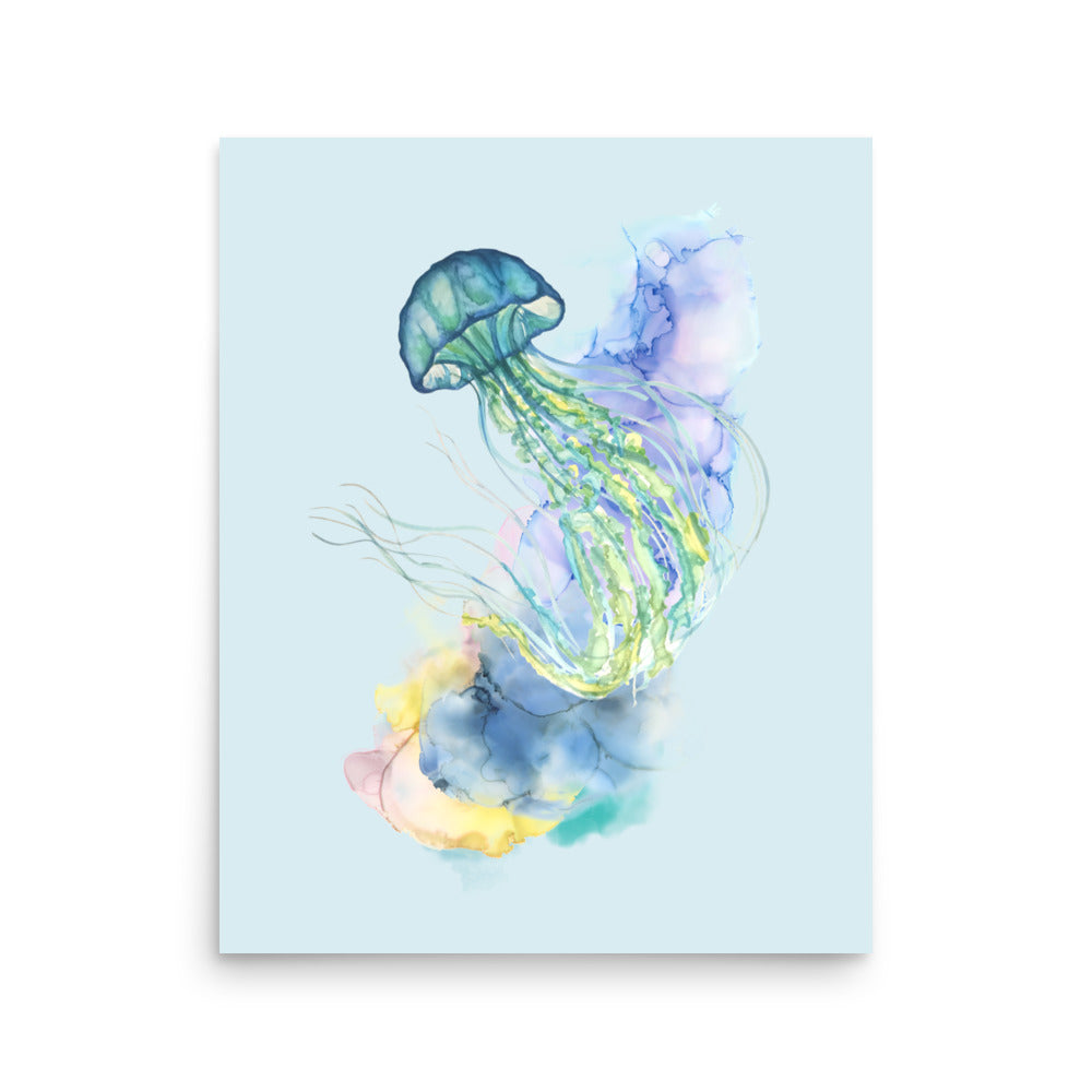 poster medusa acuarela