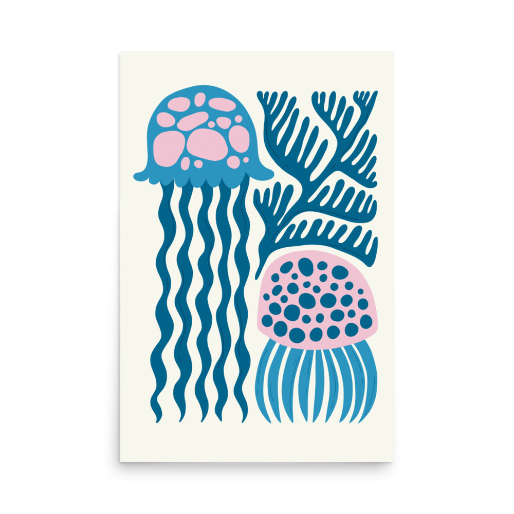 poster medusas ilustración