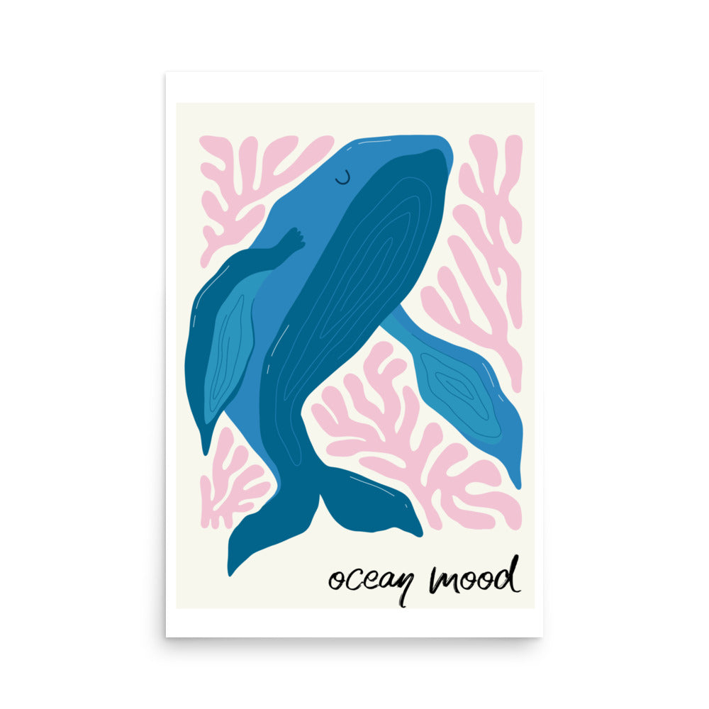 poster ballena ocean mood