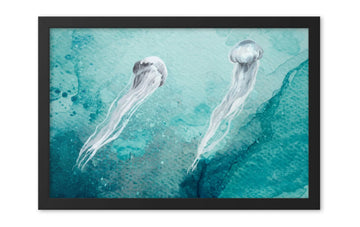 Watercolor Jellyfish Poster