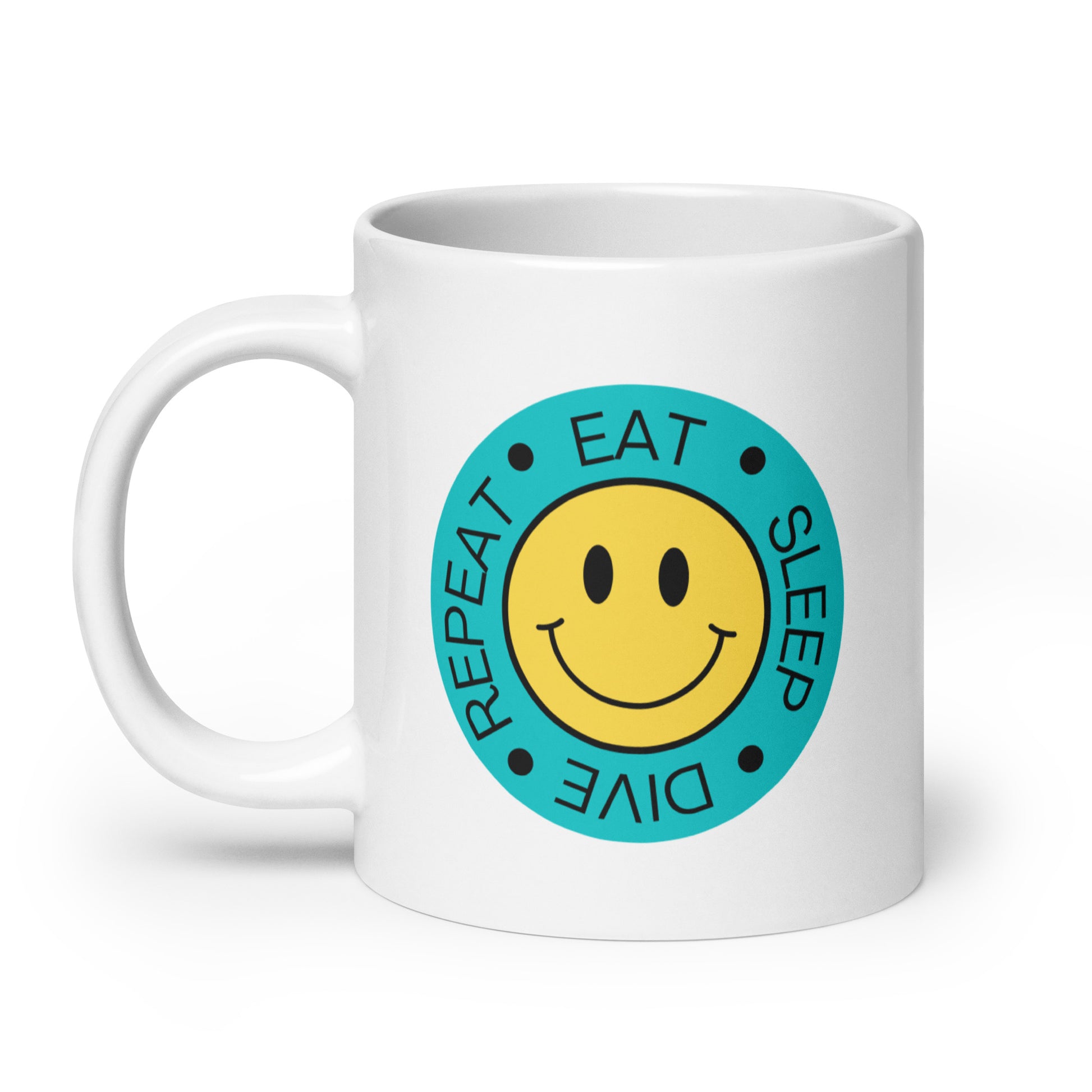 taza buceadores eat sleep dive repeat