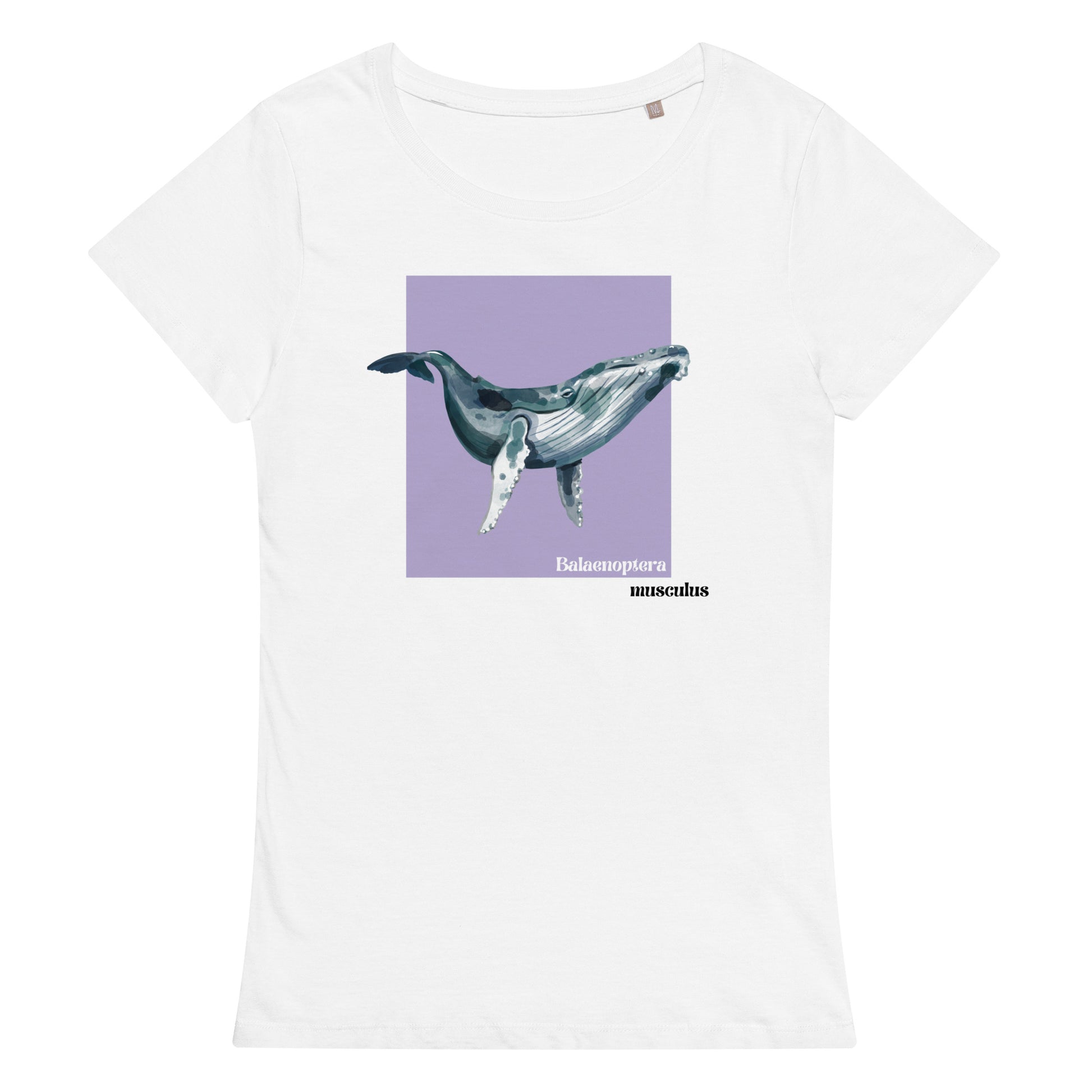camiseta ballena azul para mujer