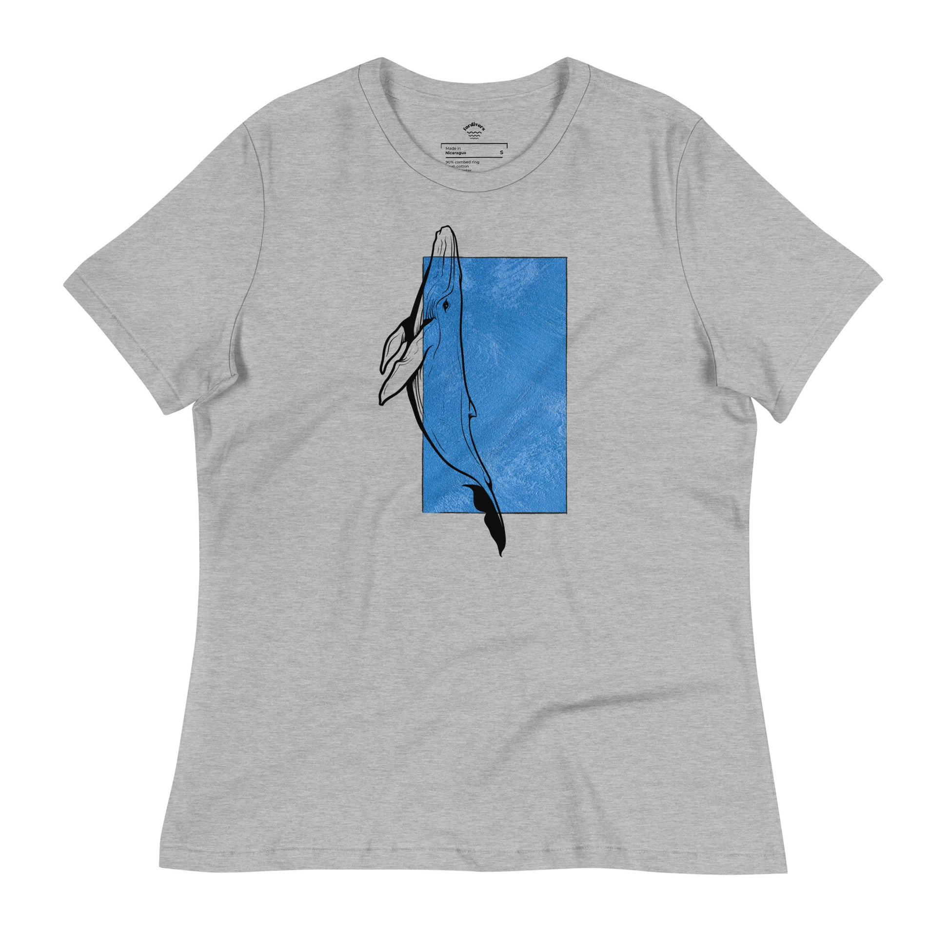 camiseta ballena azul para mujer pura libertad