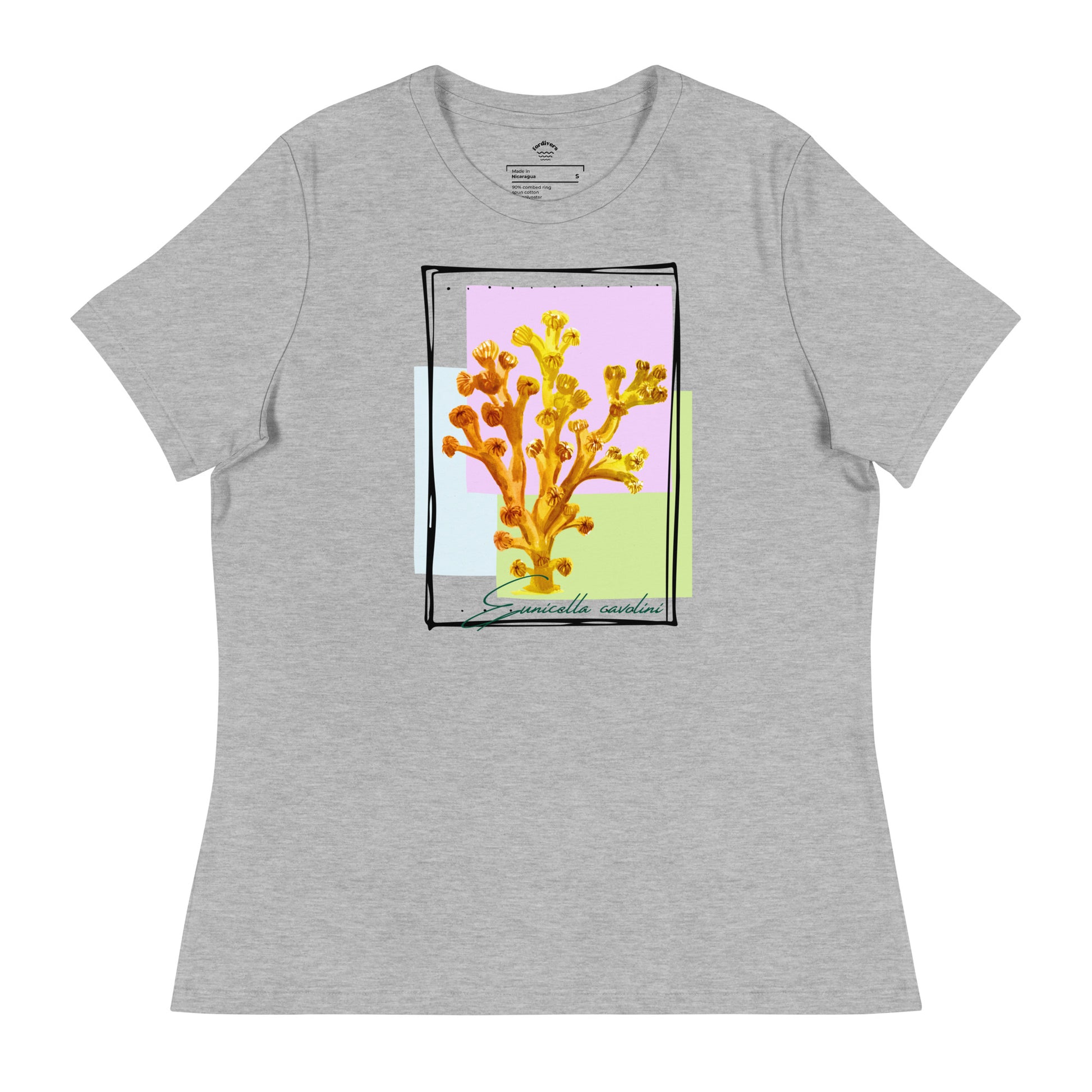 camiseta coral para mujer