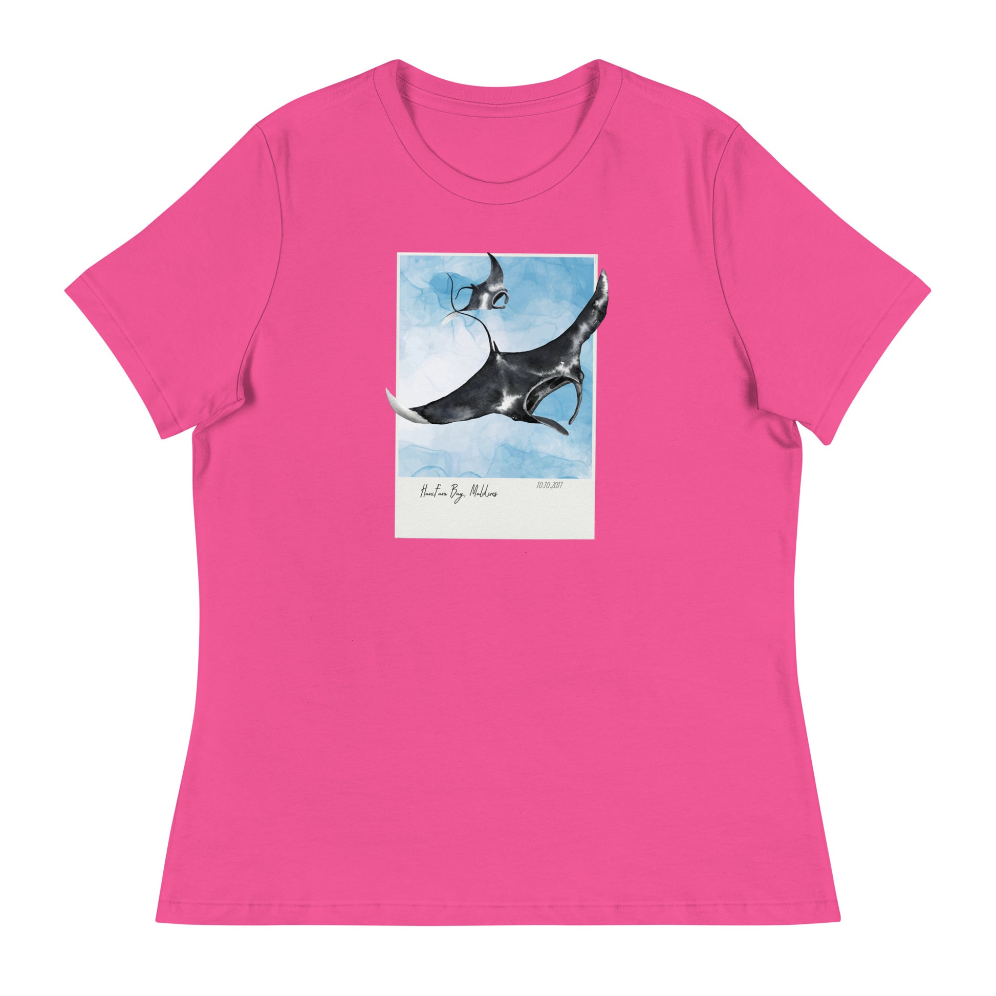 Camiseta Maldivas mantas mujer