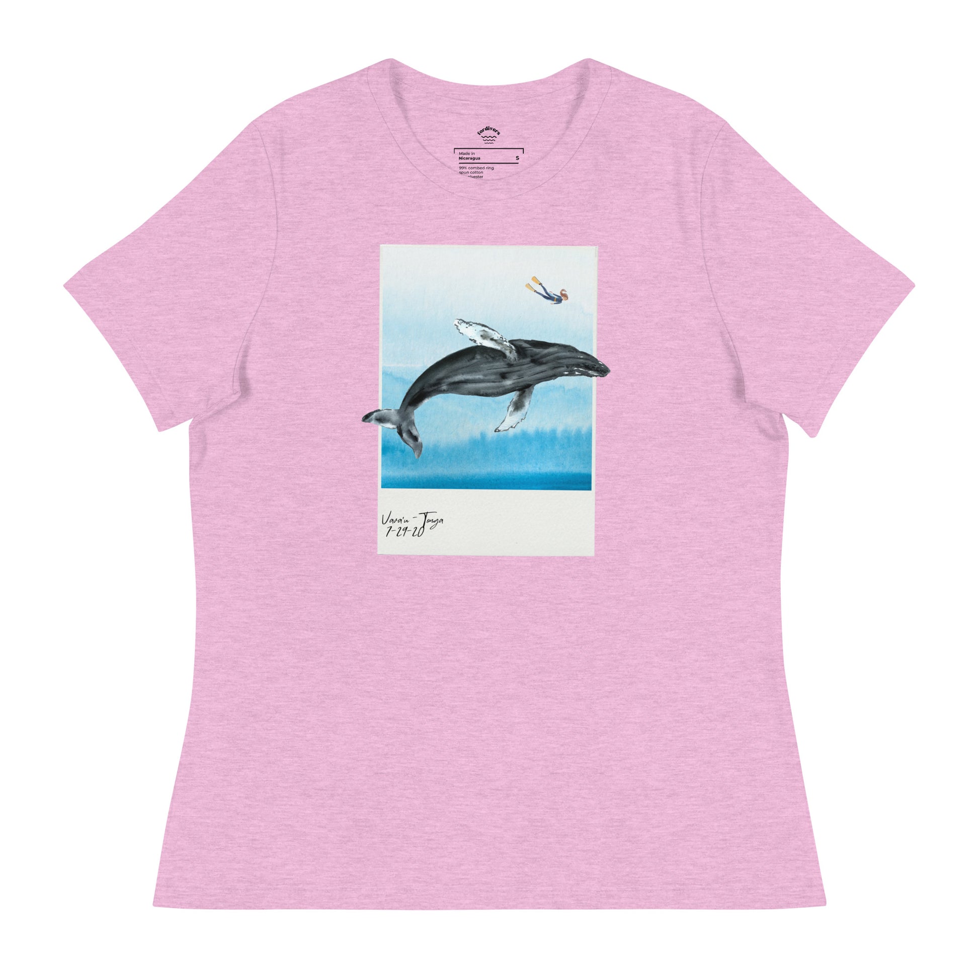 Camiseta para mujer ballena jorobada tonga