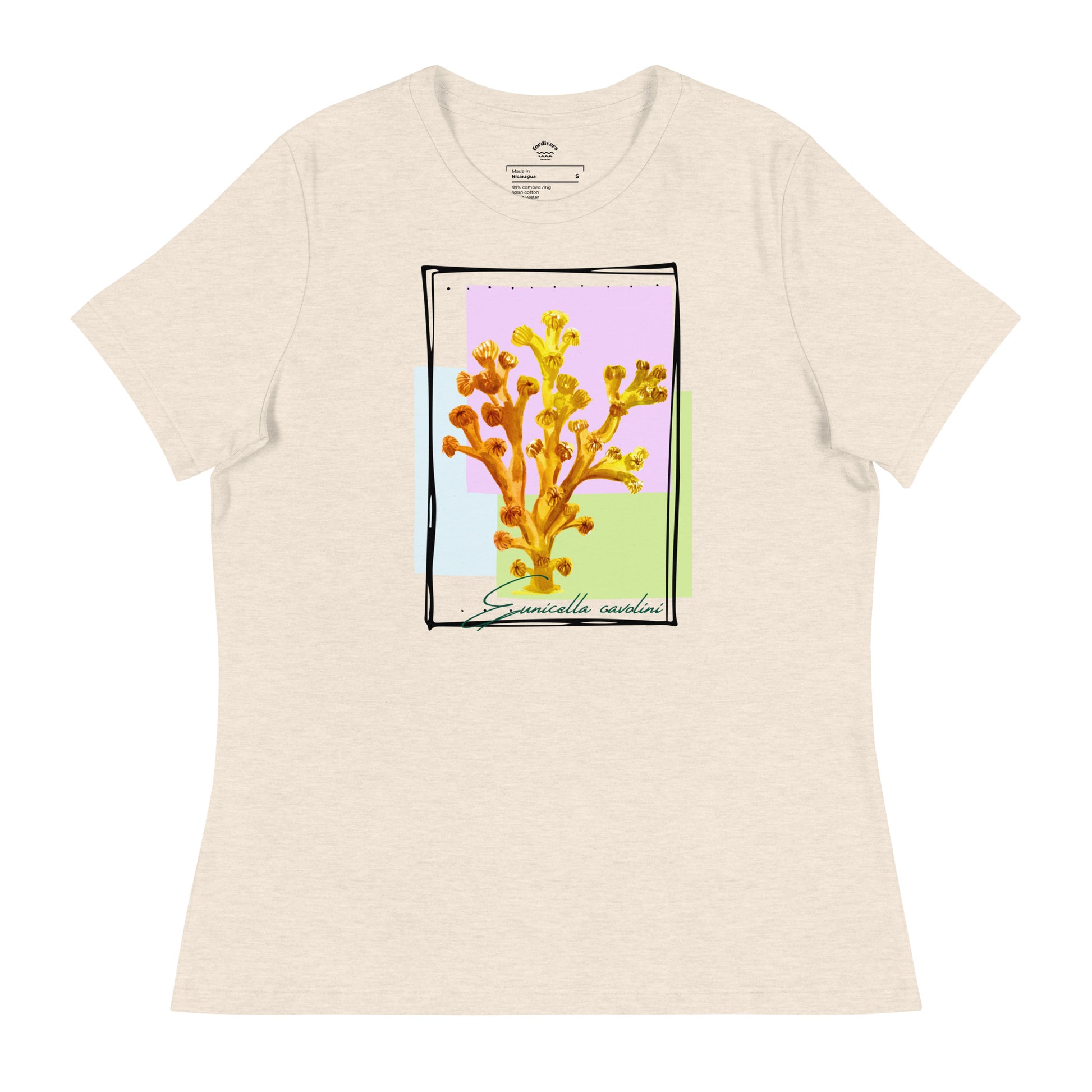 camiseta coral para mujer