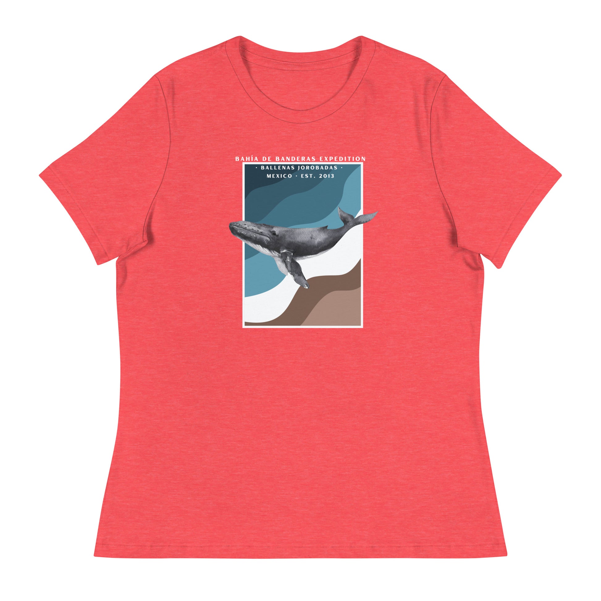 camiseta mujer ballena jorobada bahía de banderas