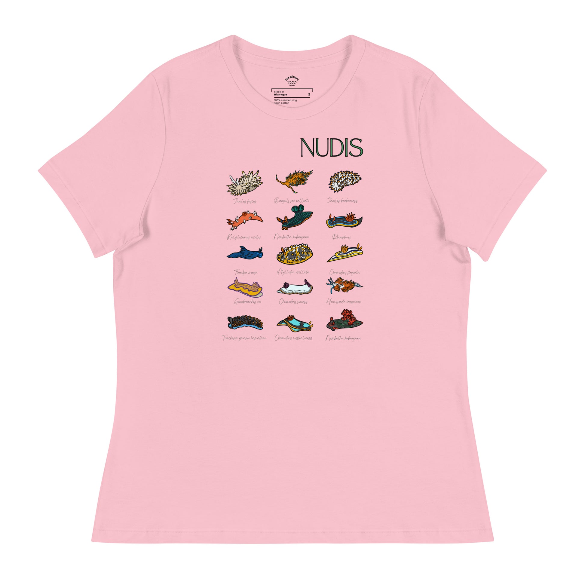 camiseta para mujer nudibranquios