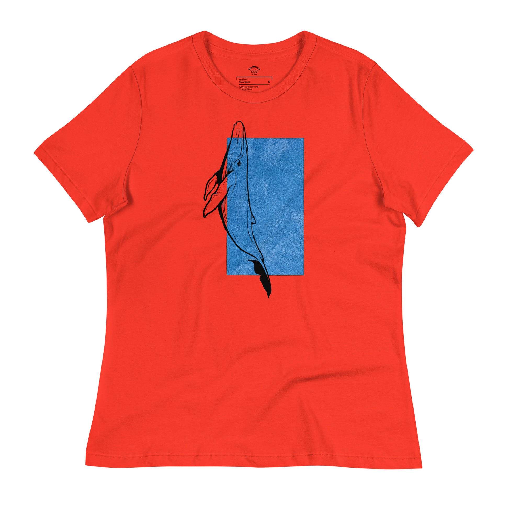 camiseta ballena azul para mujer pura libertad