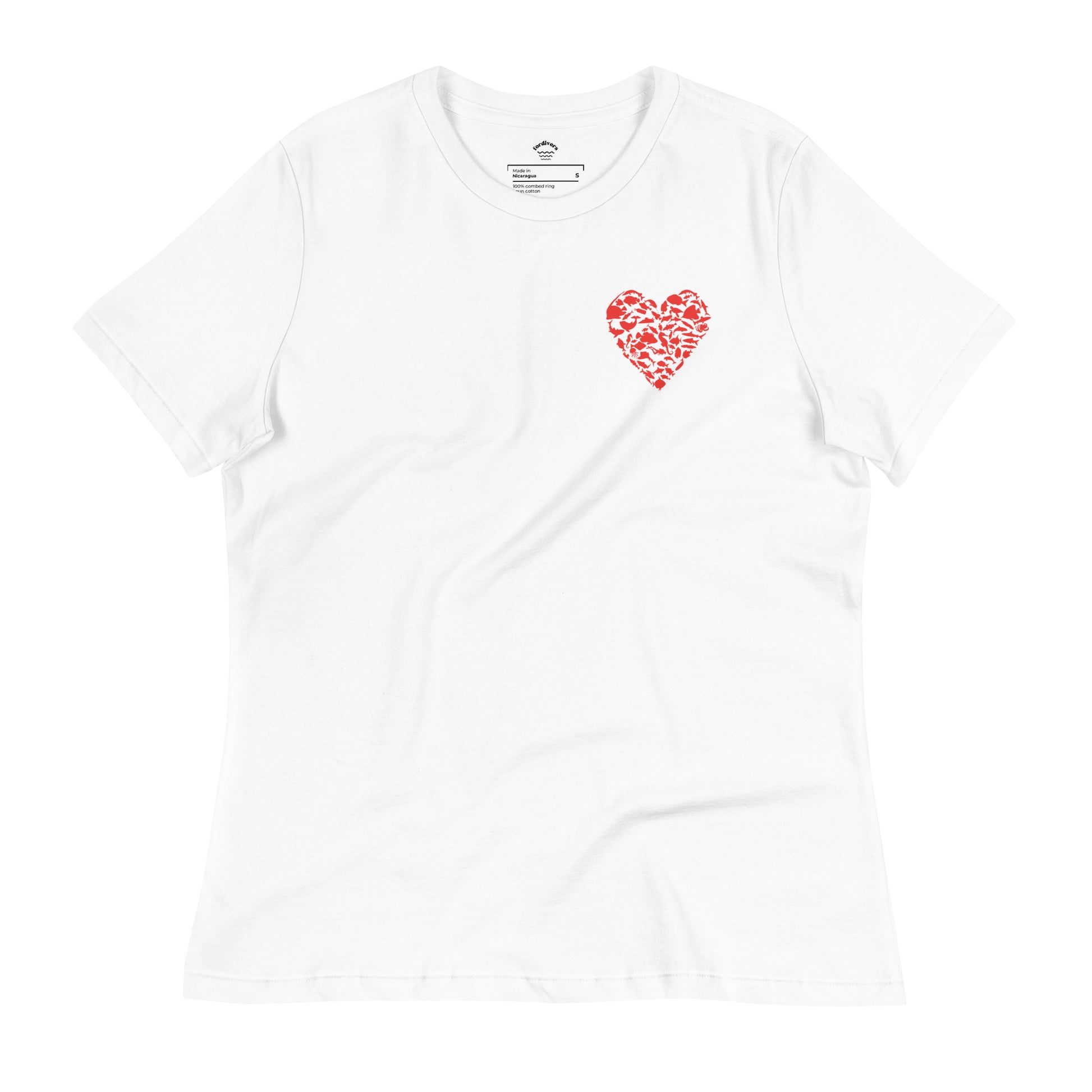 camiseta para buceadora amor por el océano
