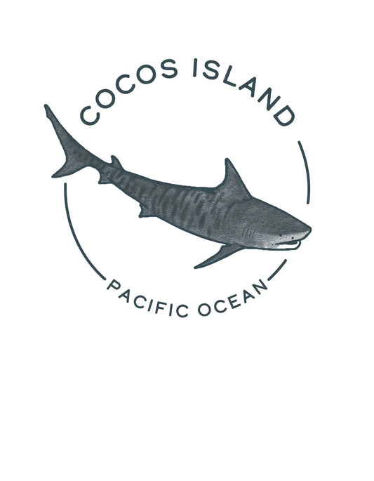 tiger shark t-shirt cocos island