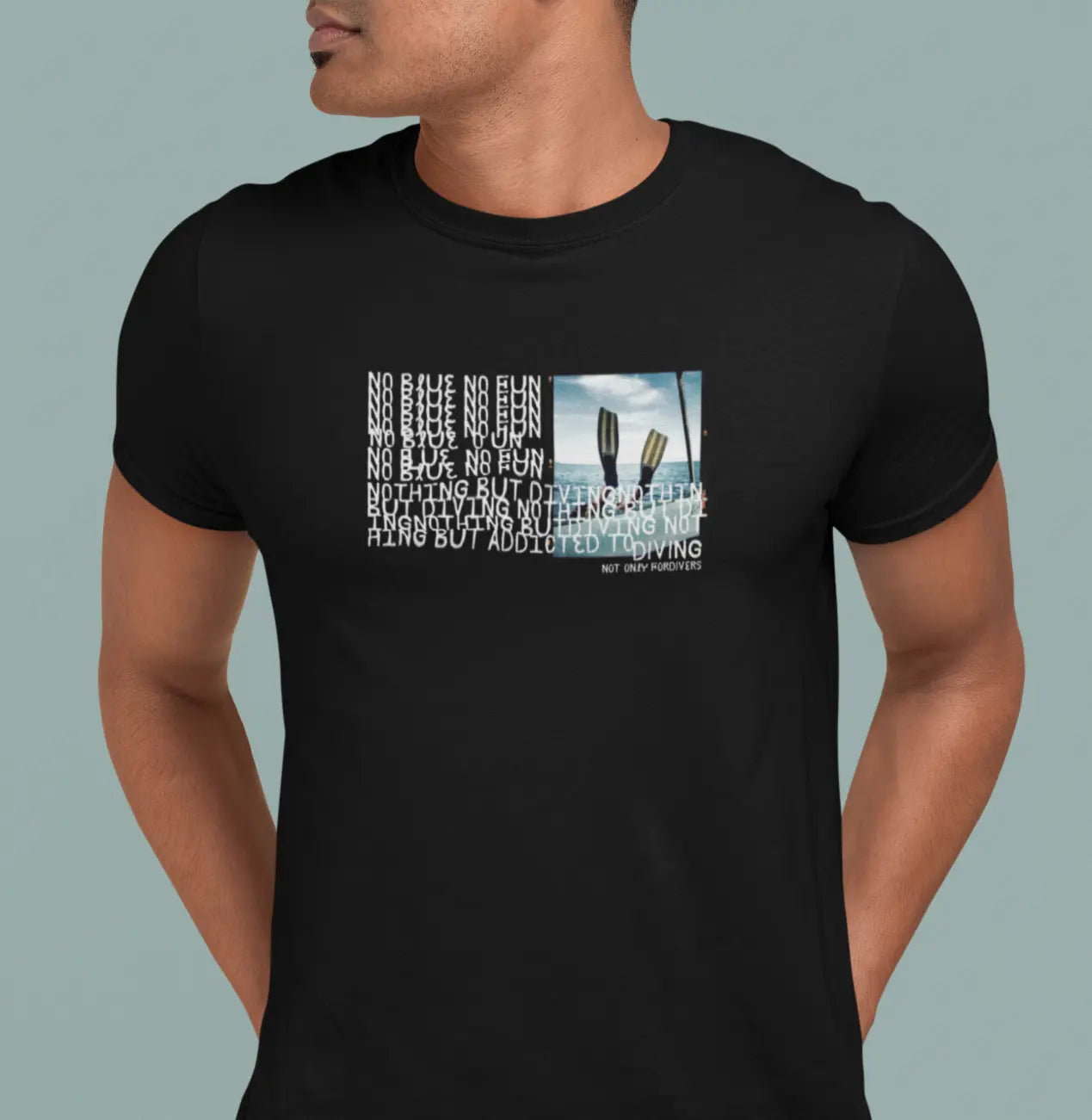 t-shirt for divers no blue no fun