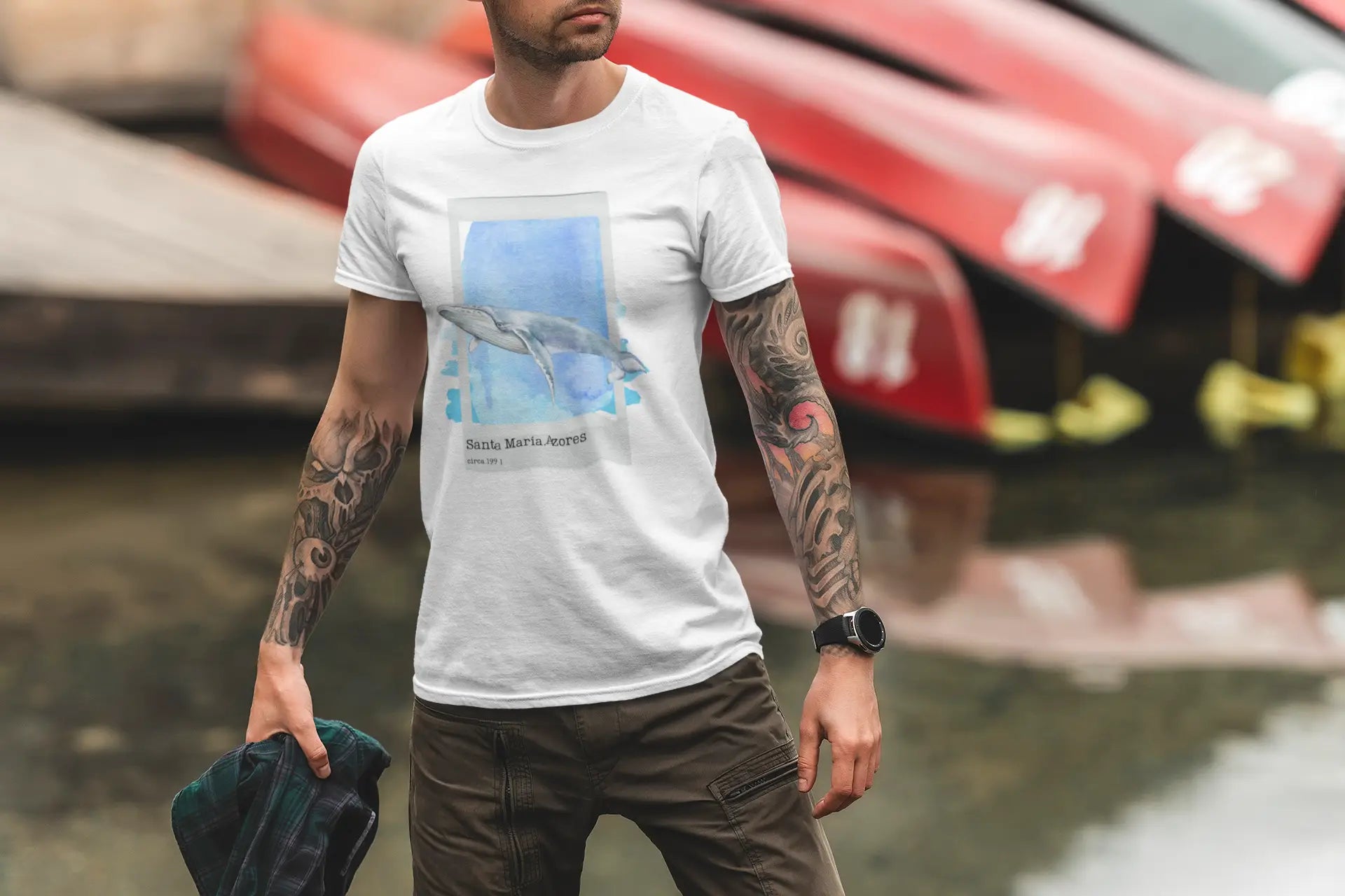 blue whale man t-shirt
