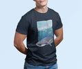 whale shark diving man t-shirt